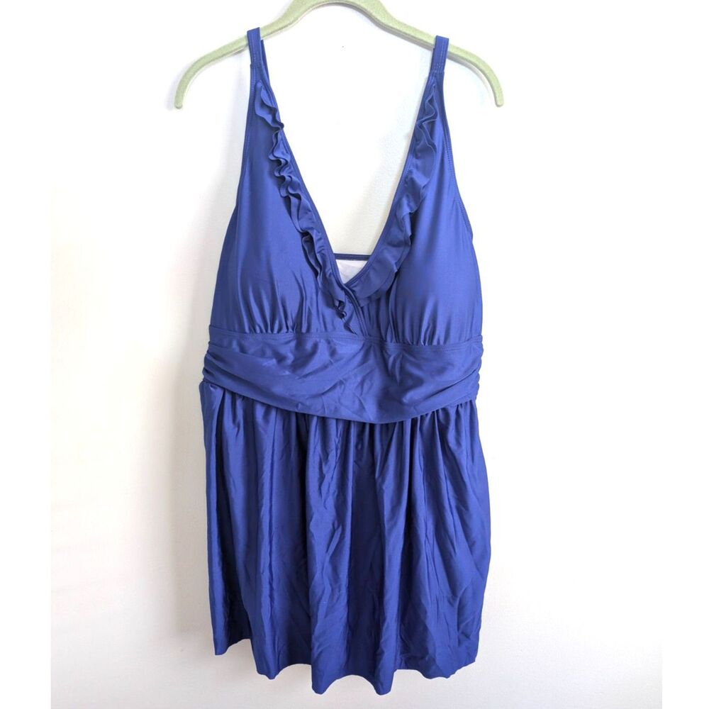 Women's Blue Swimsuit Dress 3XL NWOT
